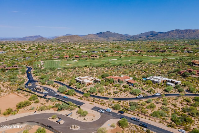 aerial view with a mountain view