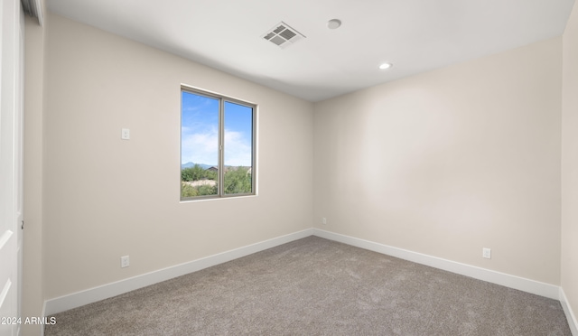 view of carpeted spare room