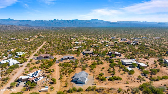 aerial view with a mountain view