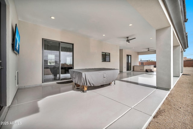 view of patio / terrace with ceiling fan