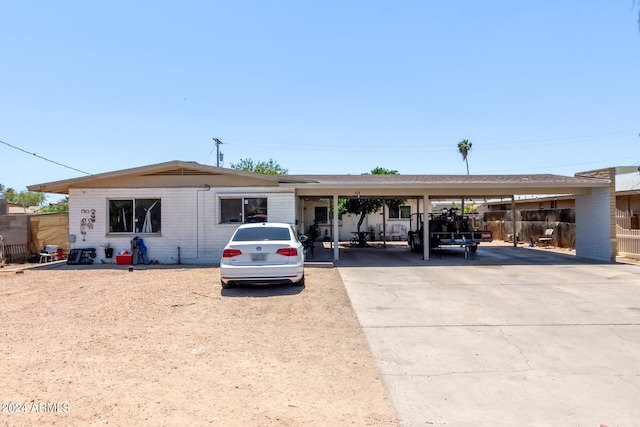 view of ranch-style home