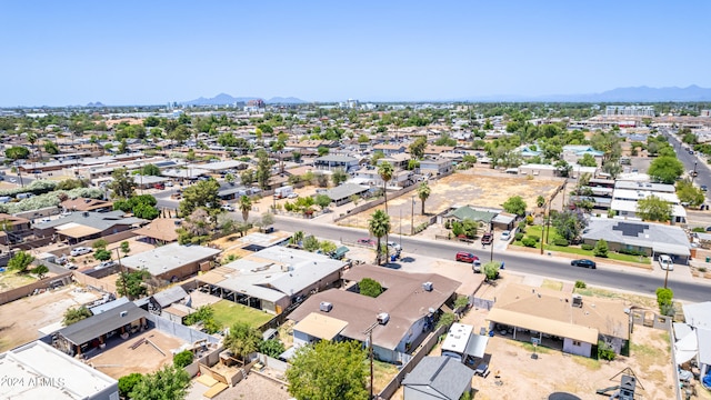 aerial view featuring a mountain view