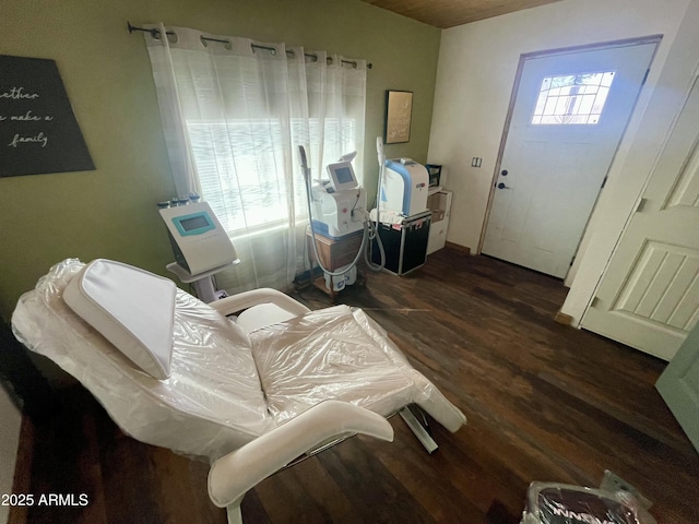 interior space featuring dark hardwood / wood-style flooring