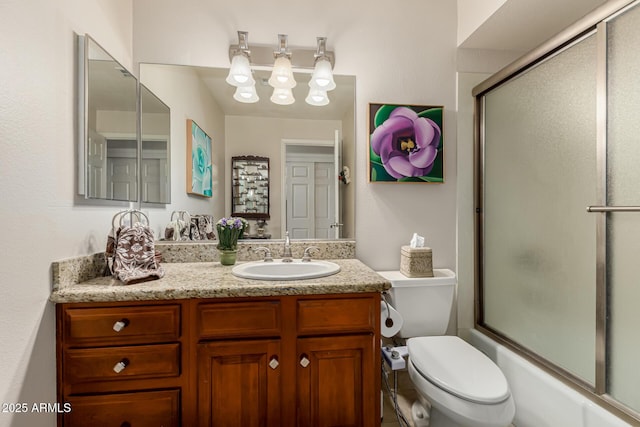 12837 N 68th St, Scottsdale, AZ 85254 - full bath with toilet, vanity, and combined bath / shower with glass door