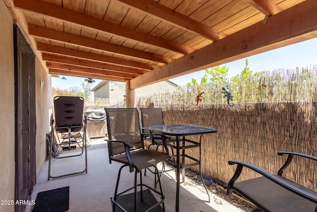 12837 N 68th St, Scottsdale, AZ 85254 - fenced backyard featuring a patio area and outdoor dining space