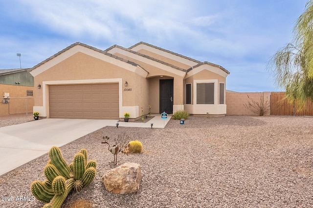 ranch-style house featuring a garage