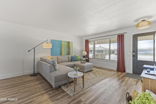 living room featuring hardwood / wood-style floors