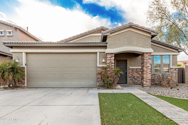 28232 N Abby Cir, San Tan Valley, AZ 85143 - view of front of house with driveway, an attached garage, and stucco siding