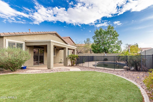 28232 N Abby Cir, San Tan Valley, AZ 85143 - view of yard with a patio and ceiling fan