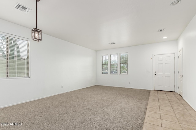 28232 N Abby Cir, San Tan Valley, AZ 85143 - unfurnished room featuring light carpet, recessed lighting, baseboards, and light tile patterned floors