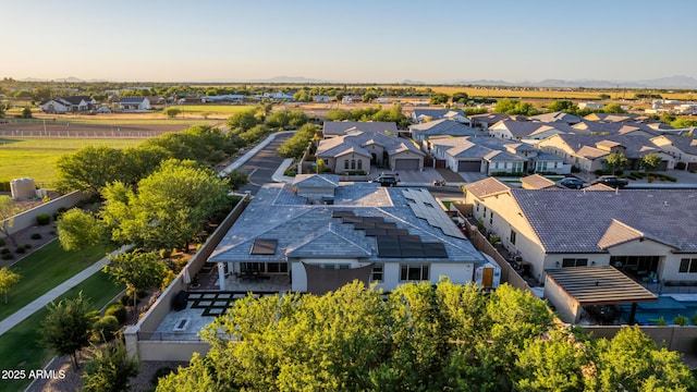 drone / aerial view with a residential view