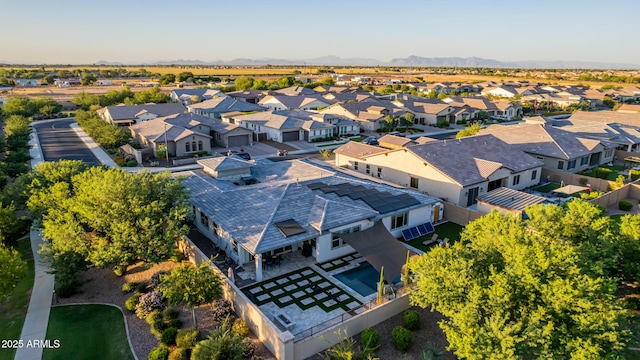 drone / aerial view with a residential view