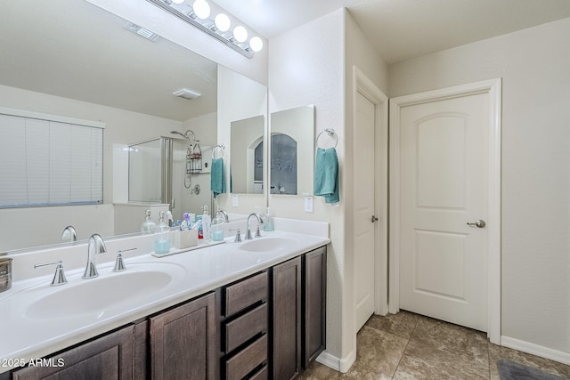 2717 W Bowker St, Phoenix, AZ 85041 - full bath featuring double vanity and a shower with door