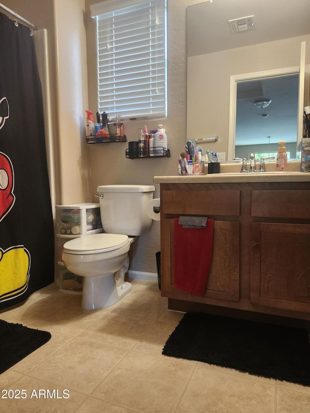 21280 N 96th Ave, Peoria, AZ 85382 - bathroom with tile patterned floors, vanity, and a shower with shower curtain