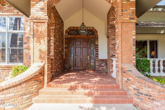 property entrance with a porch