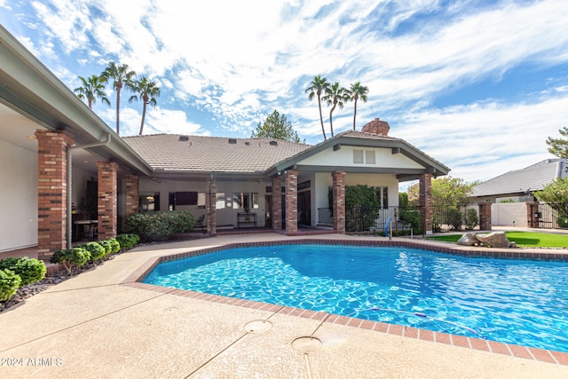 view of pool with a patio area