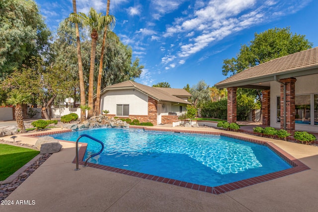 view of pool with a patio area