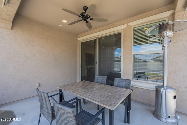 17618 W Medlock Dr, Litchfield Park, AZ 85340 - view of patio with outdoor dining space and a ceiling fan