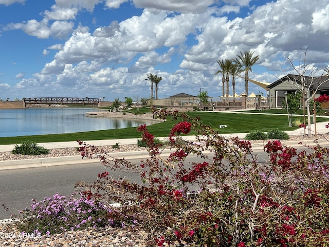 view of water feature