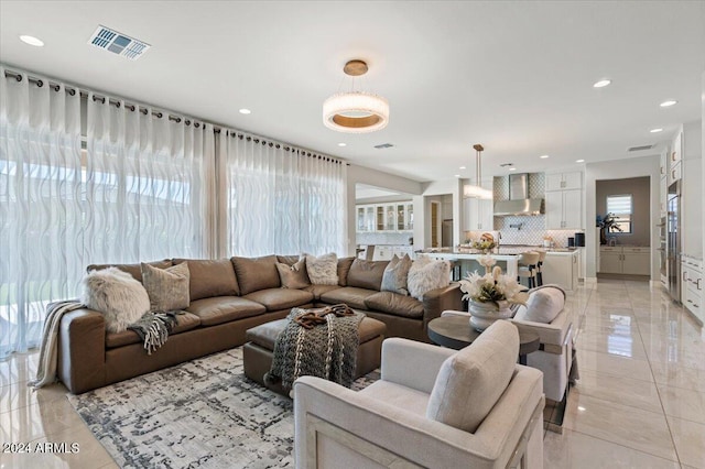 living room with a wealth of natural light