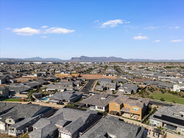 aerial view featuring a mountain view