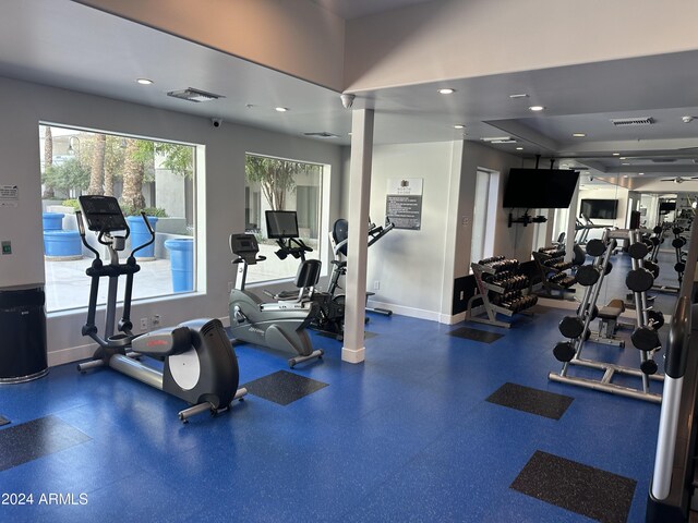 view of exercise room