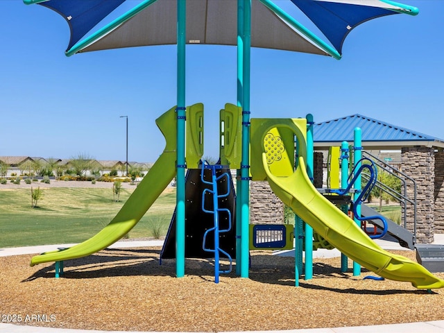 view of community jungle gym