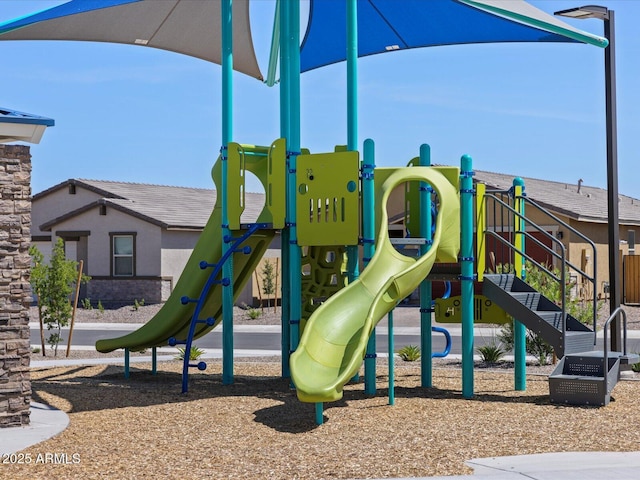 view of community jungle gym