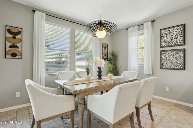 view of dining area