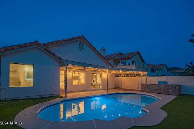 view of pool with a patio area