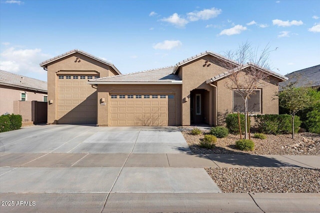 view of front facade featuring a garage