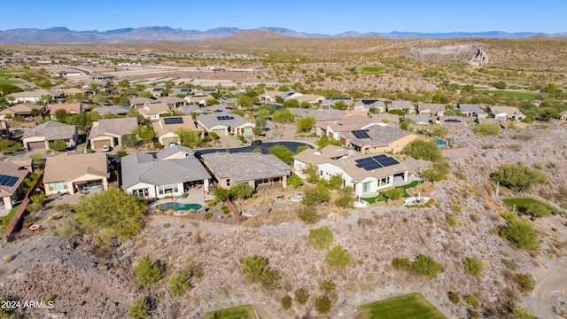 bird's eye view featuring a mountain view