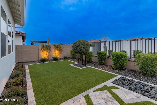 view of yard featuring a patio area