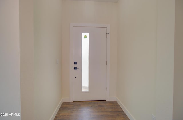 4115 N Monarch Dr, Eloy, AZ 85131 - foyer entrance with dark wood-style floors, baseboards, and healthy amount of natural light