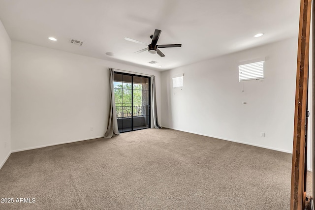 9017 E June Cir, Mesa, AZ 85207 - carpeted empty room featuring ceiling fan, recessed lighting, and baseboards