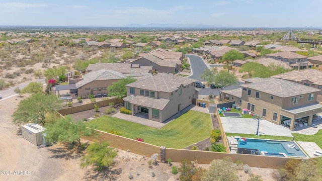 9017 E June Cir, Mesa, AZ 85207 - aerial perspective of suburban area featuring a pool