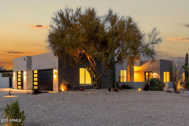 view of front of home featuring a garage