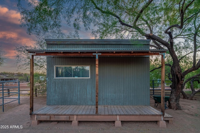21909 W Beacon Ln, Wittmann, AZ 85361 - outdoor structure at dusk featuring an outdoor structure