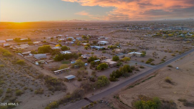 21909 W Beacon Ln, Wittmann, AZ 85361 - aerial view at dusk with a rural view, a mountain view, and a desert view