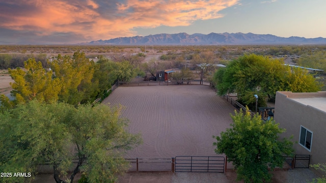 21909 W Beacon Ln, Wittmann, AZ 85361 - aerial view at dusk with a mountain view