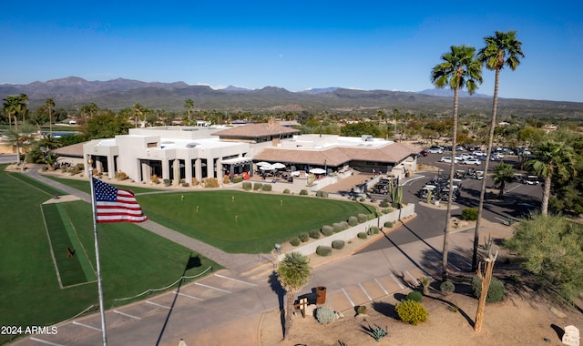 bird's eye view featuring a mountain view