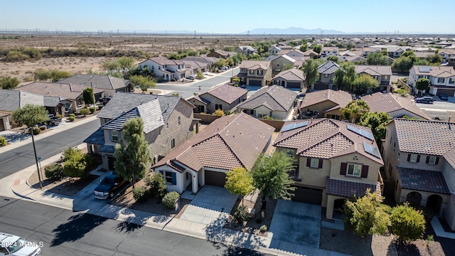 aerial view with a mountain view