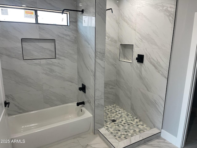5499 E Red Bird Ln, San Tan Valley, AZ 85140 - full bath with marble finish flooring and washtub / shower combination