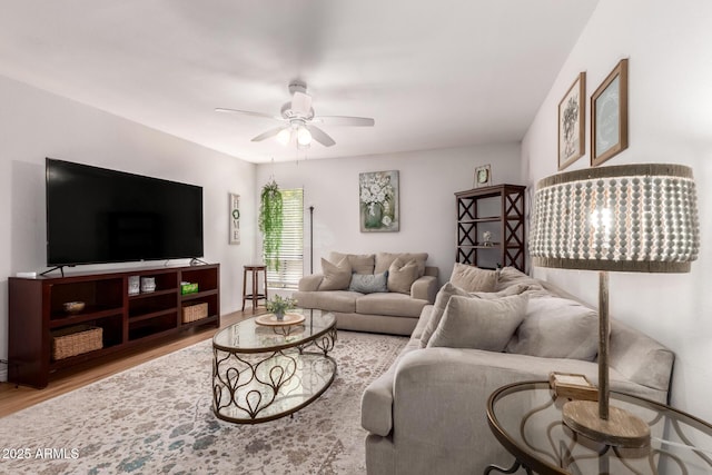4950 N Miller Rd Unit 200, Scottsdale, AZ 85251 - living area featuring ceiling fan and wood finished floors