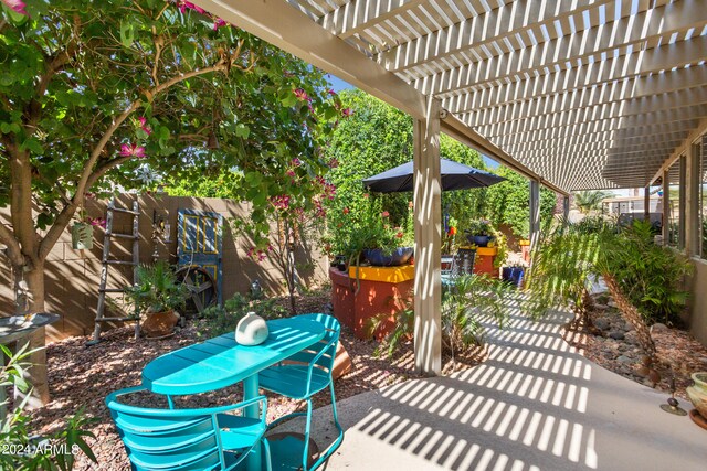 view of patio / terrace with a pergola