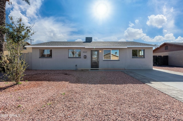 view of ranch-style home