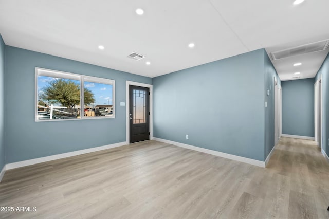 foyer featuring light wood-type flooring