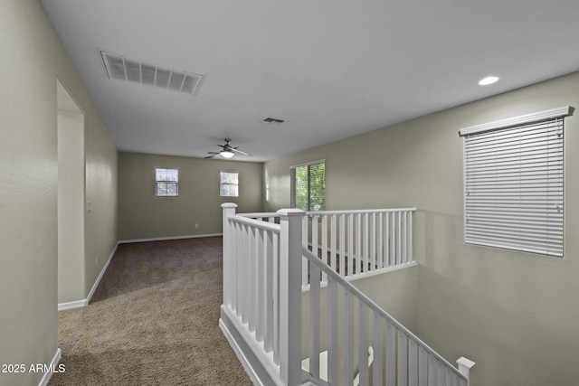 1953 E Lafayette Ave, Gilbert, AZ 85298 - corridor with an upstairs landing, carpet floors, and recessed lighting