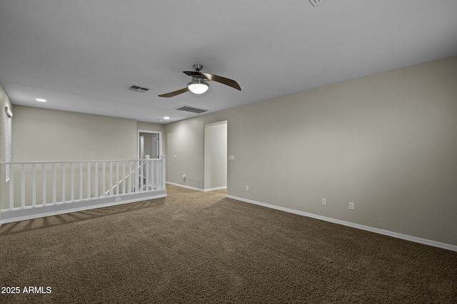 1953 E Lafayette Ave, Gilbert, AZ 85298 - empty room featuring a ceiling fan, carpet flooring, and recessed lighting