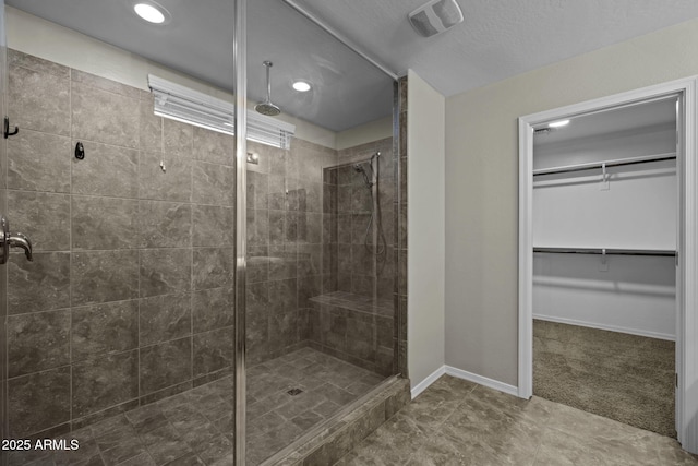 1953 E Lafayette Ave, Gilbert, AZ 85298 - full bathroom featuring a shower stall, a spacious closet, and recessed lighting